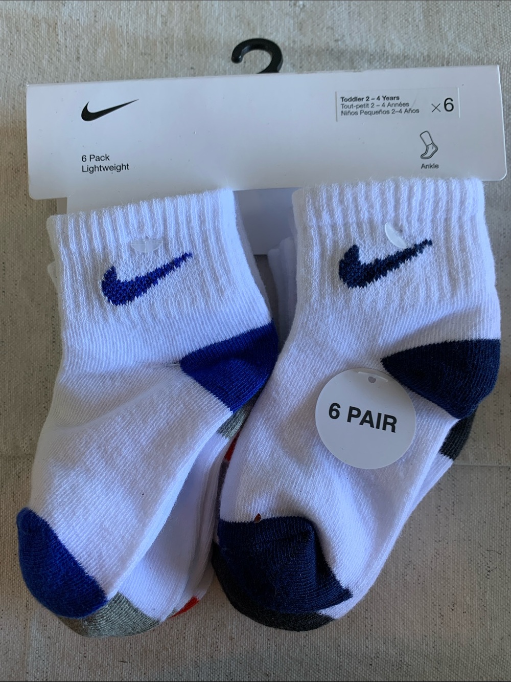 Nike White Ankle Socks - 6 Pack